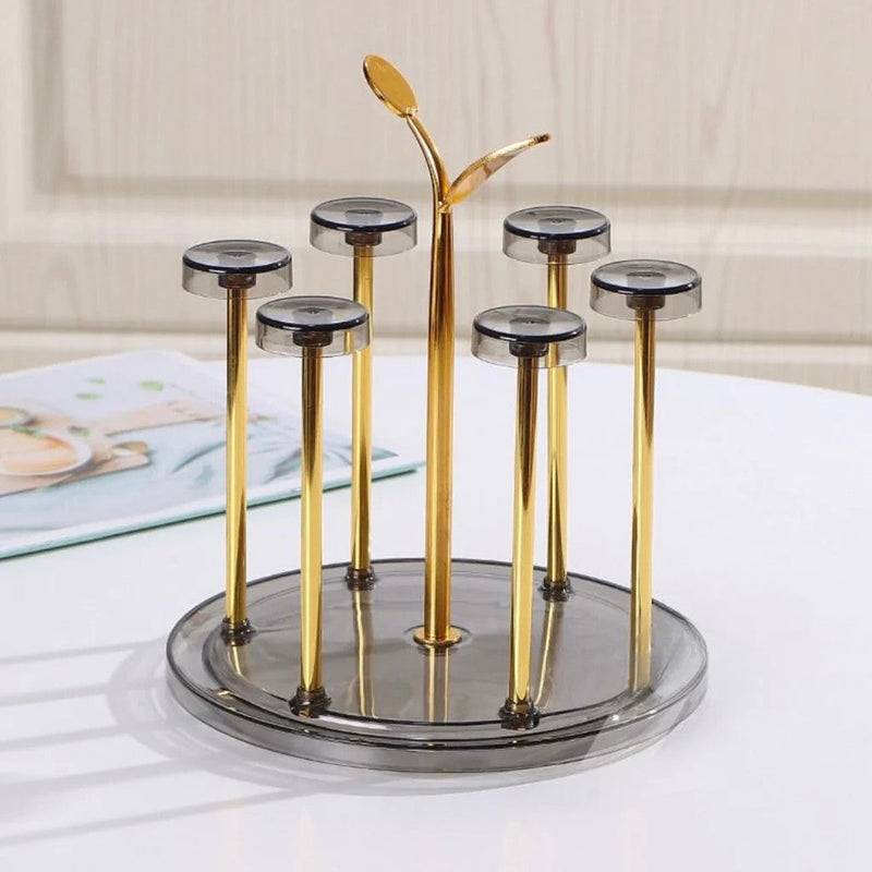 Rotating Bottle Drying Rack Glass Cup Holder Techmanistan