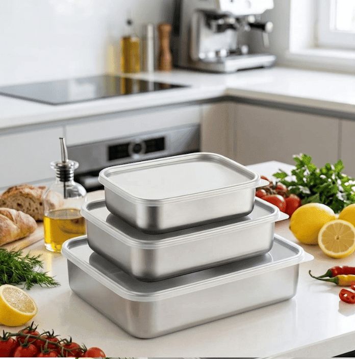 Set of 3 - Shallow Design Japanese Style Refrigerator Box