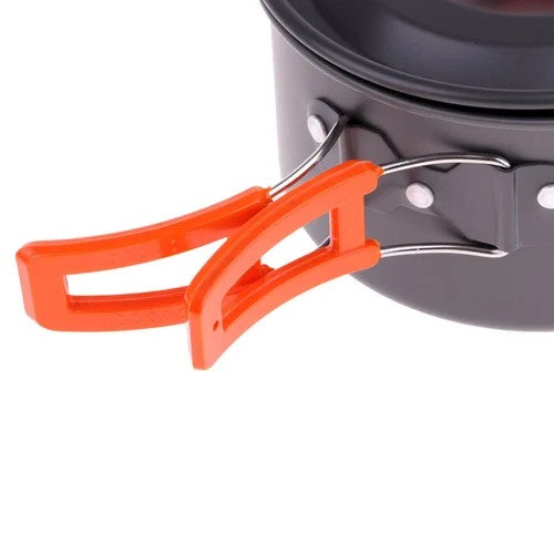 3Pcs Non Stick Pot Pan Camping Cookware Set Techmanistan