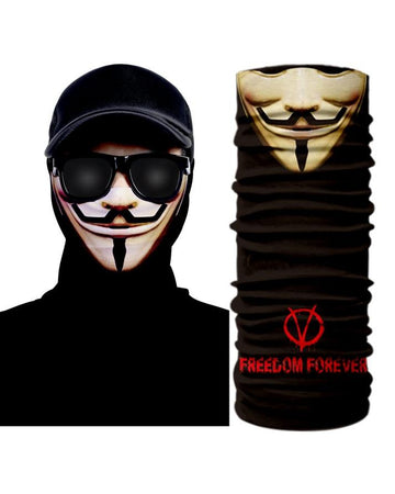 V for Vendetta Tube Shaped Face Mask Bandana, Bandana for Girls, Bandana for Men Head, Bandana for Boys--Techmanistan-My Store