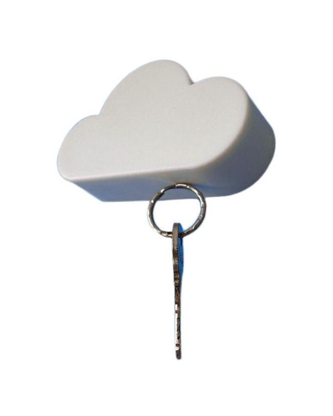 Novelty Cloud Shape Magnetic Key Holder - White My Store