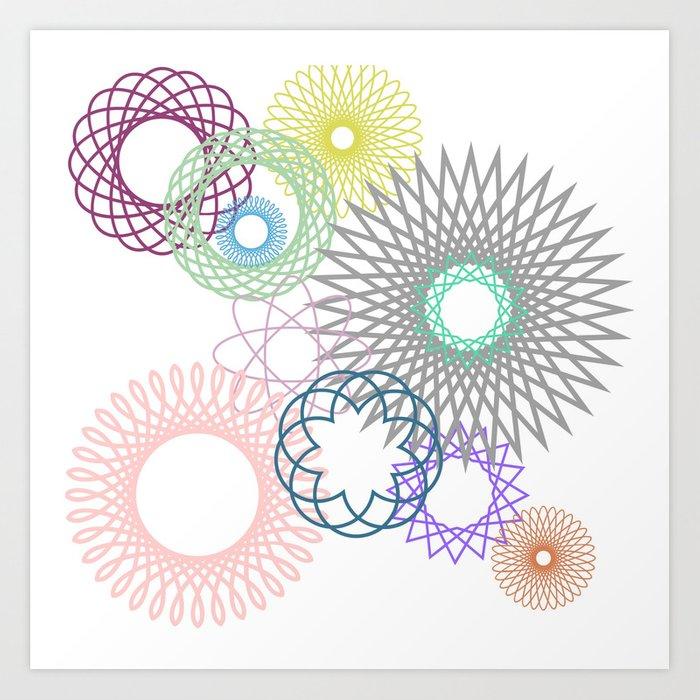 Pack of 3 - Design Ruler Set/ Plastic Spirograph Ruler For Circle Designing My Store