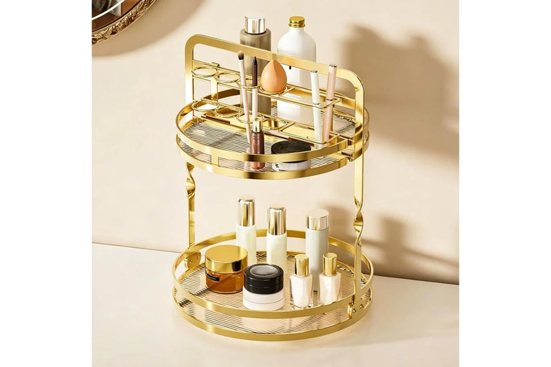 2-Tier Rotating Makeup Organizer