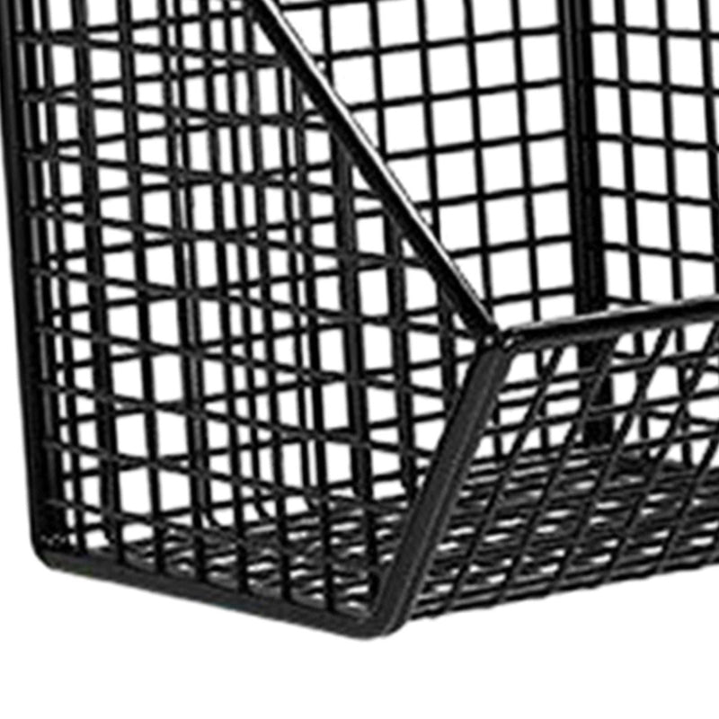 2 Grids Wall Mounted Metal Wire Storage Basket - Techmanistan in Pakistan