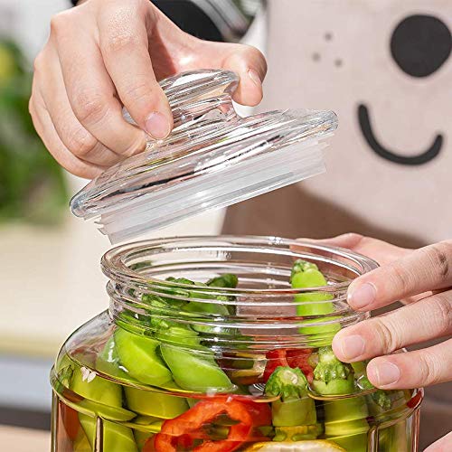 2.2Liter Clear Round Glass Jar with Lid - Techmanistan in Pakistan