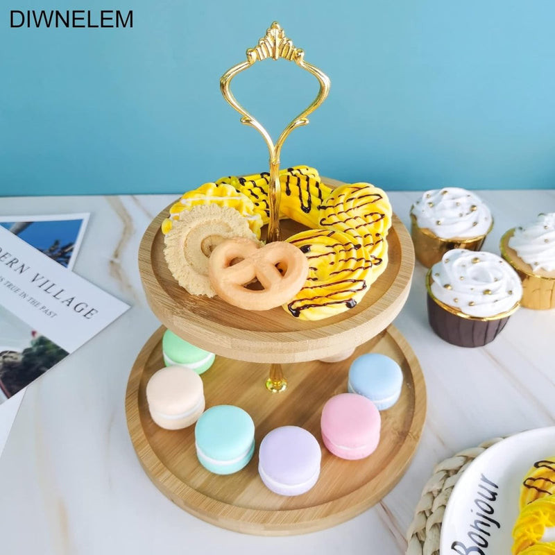 2/3 Tier Wooden Cupcake Stand - Techmanistan in Pakistan