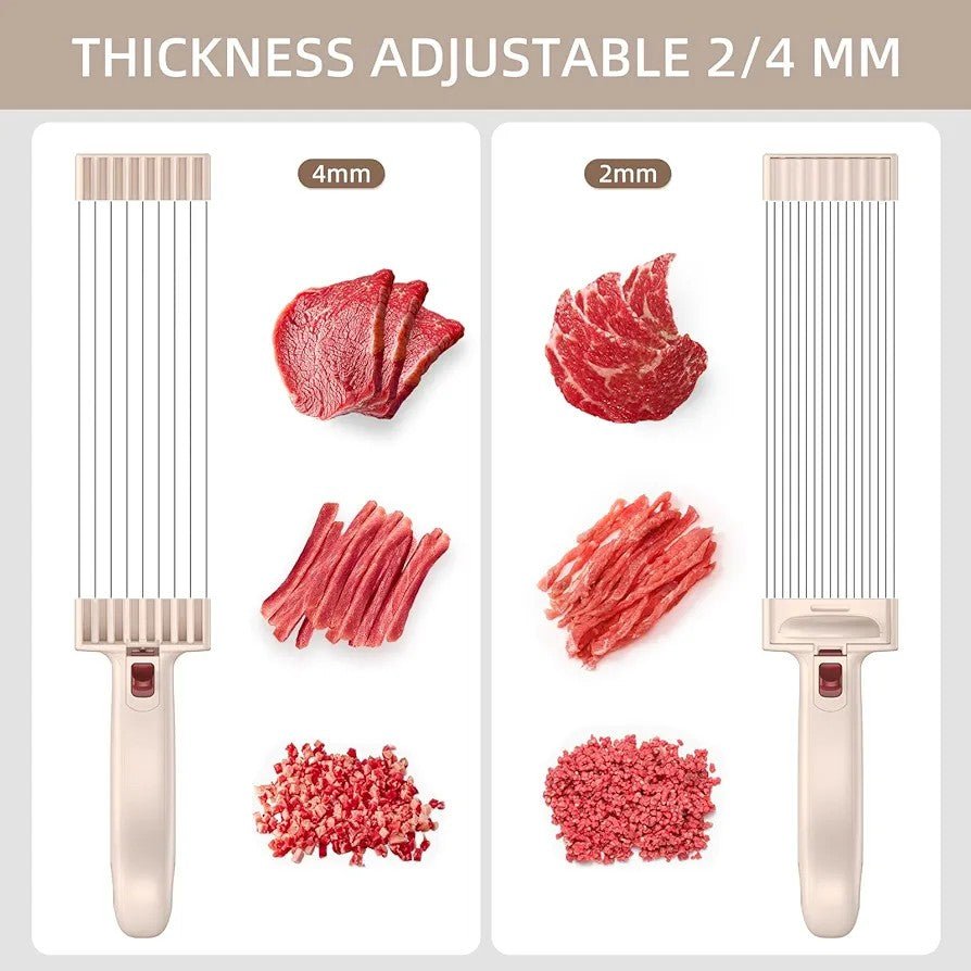 2/4 mm Adjustable Thickness Stainless Manual Meat Slicer - Techmanistan in Pakistan