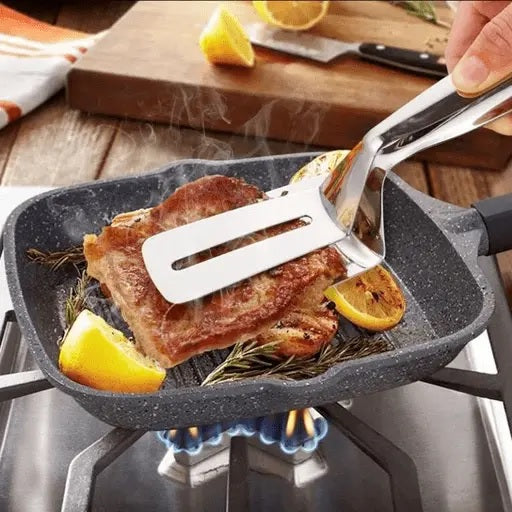 Stainless Steel Flipping & Frying Tong Handy Barbecue/Fish/Frying/Serving/Baking Clips My Store