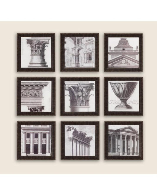 Pack of 9 - Antique Look Photo Frames Collage Wall Hanging Wall Decor Set My Store