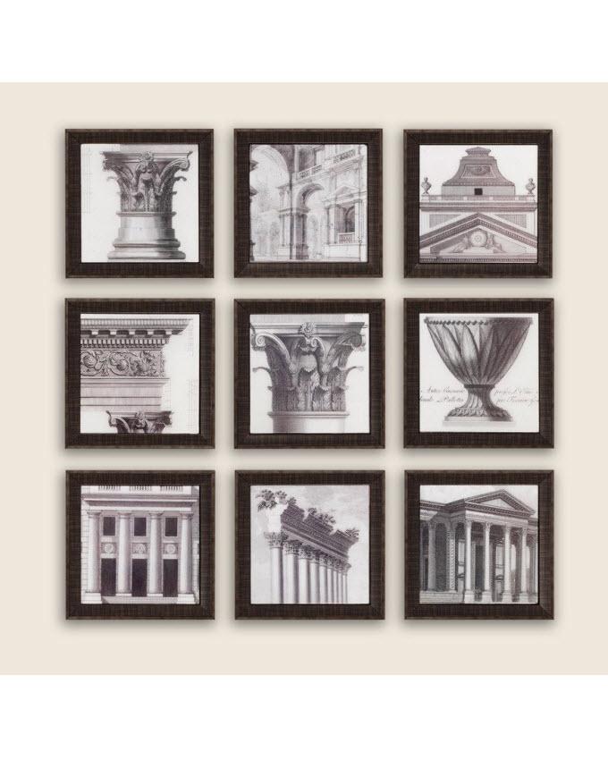 Pack of 9 - Antique Look Photo Frames Collage Wall Hanging Wall Decor Set My Store