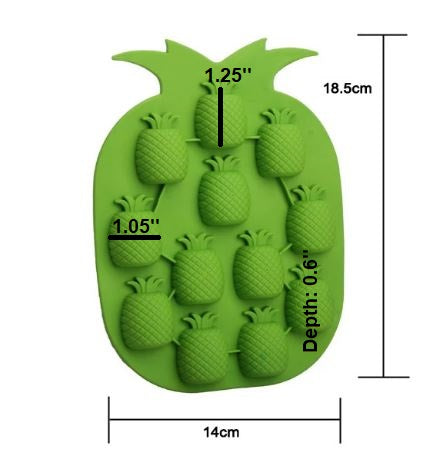 Multifunctional Random Color Silicone 12 Cavity Pineapple Style Ice Tray, Chocolate Ice Maker Mold, Ice Cube Mold Tray, Jelly Maker Mold, Candy Mold My Store