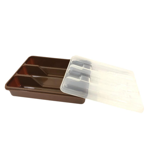 3 Compartment Cutlery Holder With Lid - Techmanistan in Pakistan