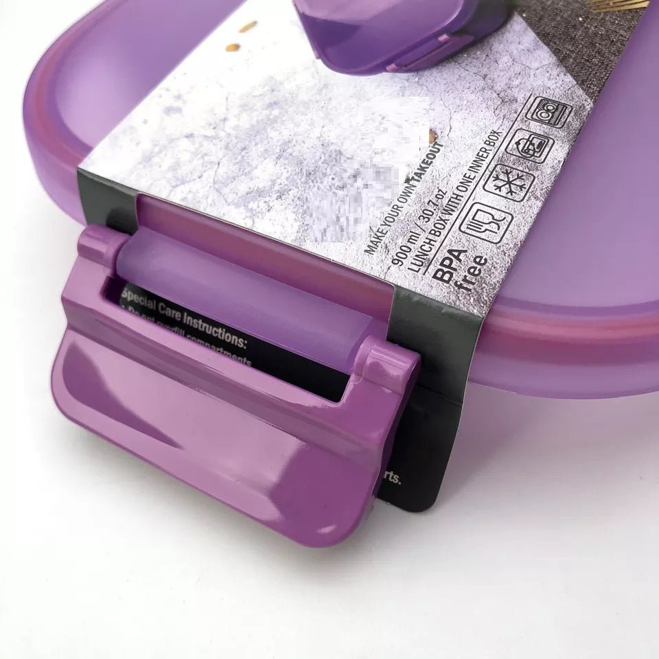 3 Compartments Bento Box With Spoon - Techmanistan