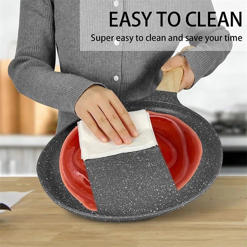 30cm Non Stick Tawa with Wooden Handle - Techmanistan in Pakistan