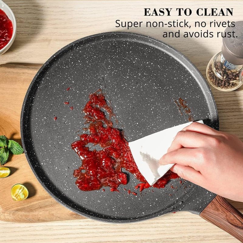 30cm Non Stick Tawa with Wooden Handle - Techmanistan in Pakistan