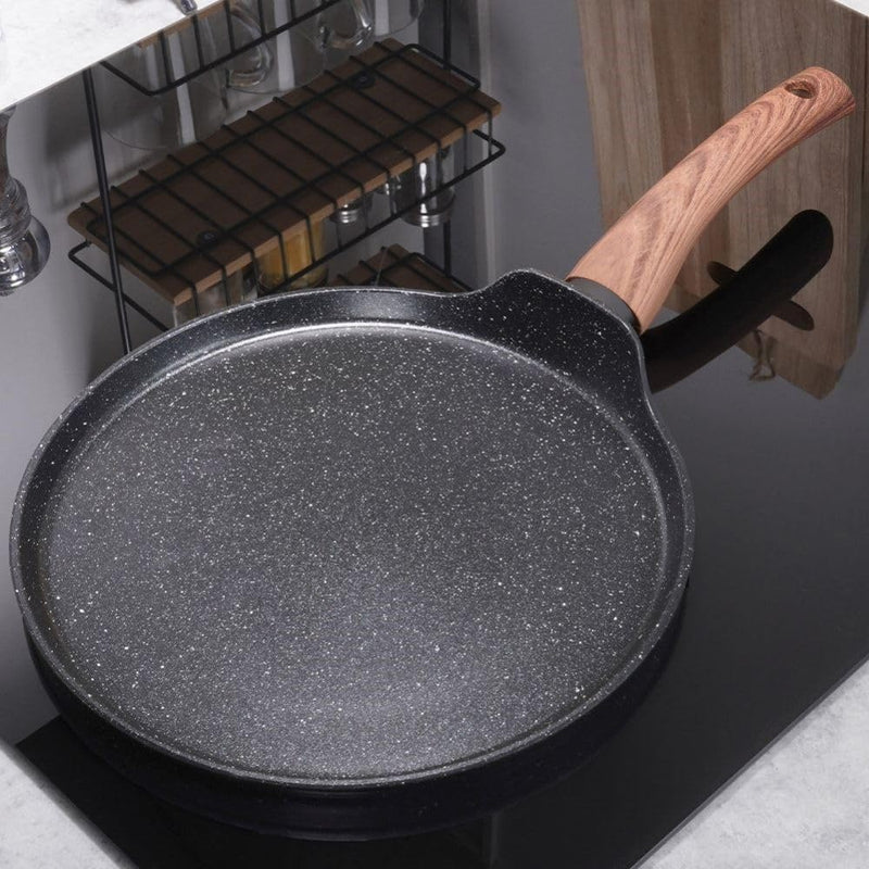 30cm Non Stick Tawa with Wooden Handle - Techmanistan in Pakistan