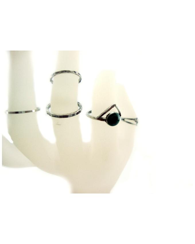 Set of 5 Ethnic Turkish Rings--Techmanistan-My Store