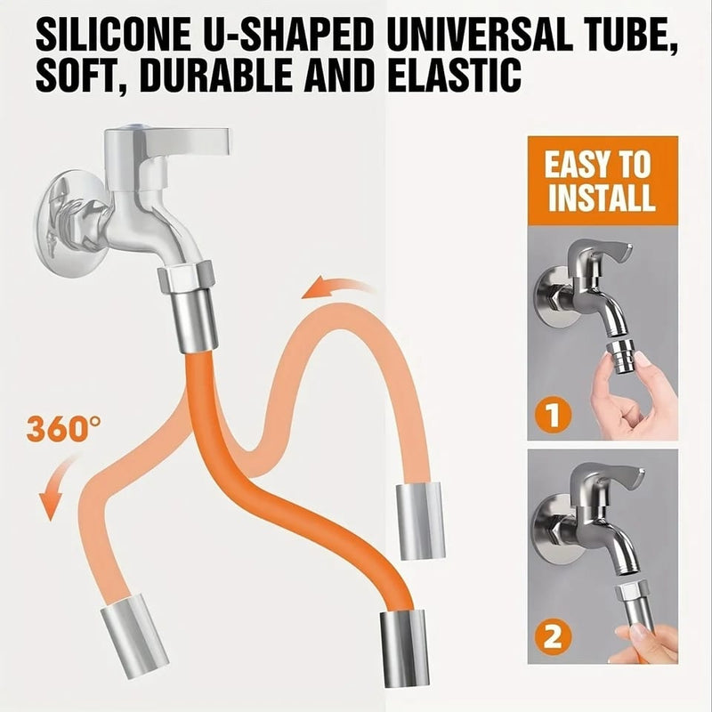 360° Flexible Extension Adjustable Faucet Sprayer - Techmanistan in Pakistan