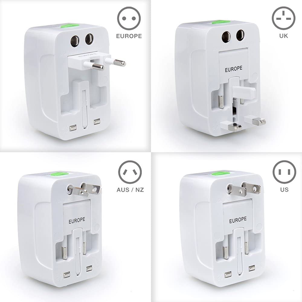 Universal Worldwide Travel Wall Charger Adapter AC Power AU UK US EU Conversion Plug Techmanistan