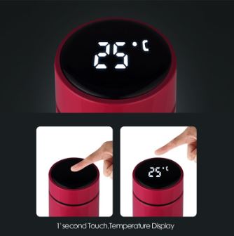 Random Color 500 ML Stainless Steel Vacuum Insulated Water Bottle with Automatic LED Temperature Display, Large Flask Stainless Steel Thermal Insulated Water Bottle Cup My Store