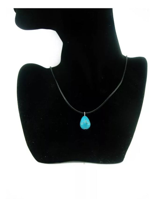 Turquoise Leather Cord Necklace For Women--Techmanistan-My Store