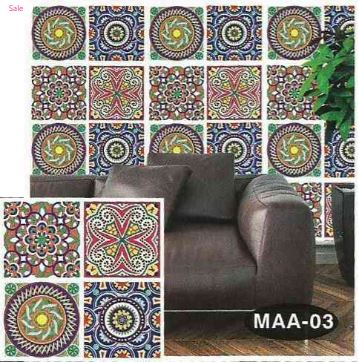 Pack of 4 - 3D Embossed Assorted Truck Art Themed Tiles Sticker (Each Sticker Size: 6x6 Inches) My Store