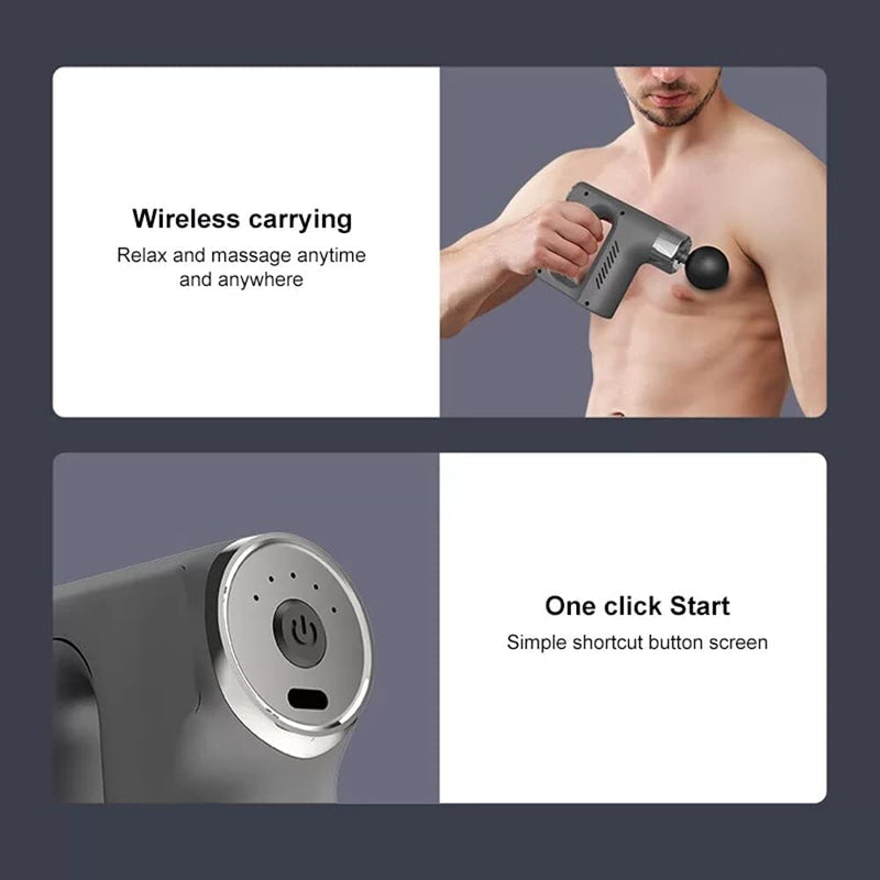 4 Massage Heads Change Fascial Gun Massager - Techmanistan