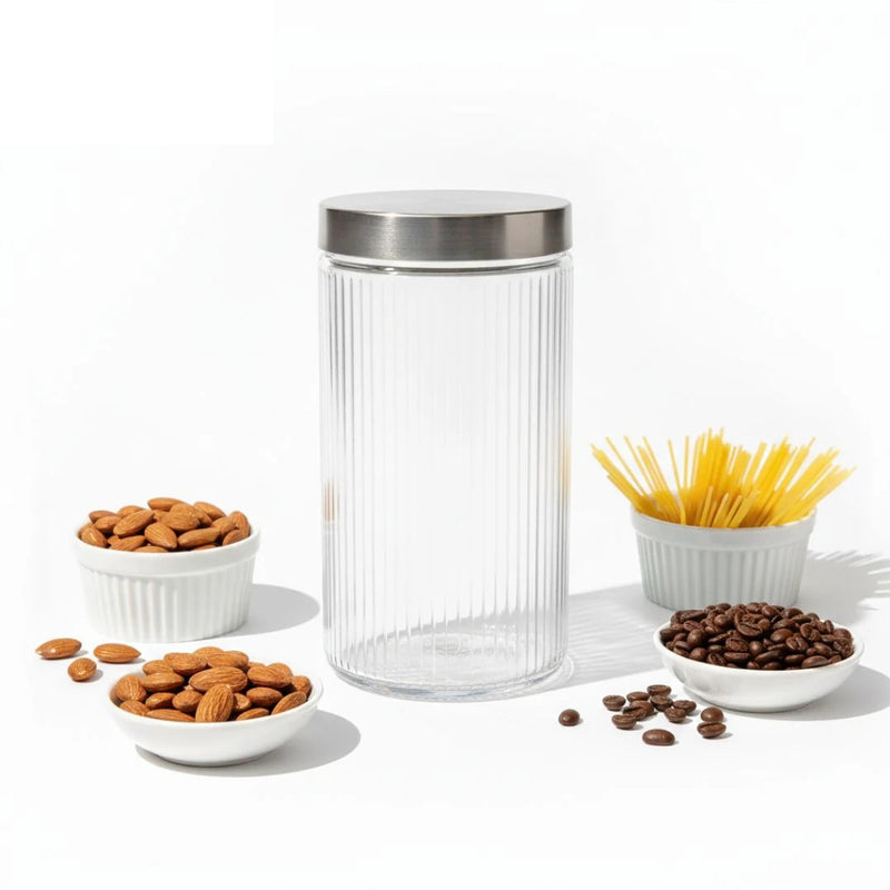 Clear Glass Storage Jar – Airtight Kitchen Jar