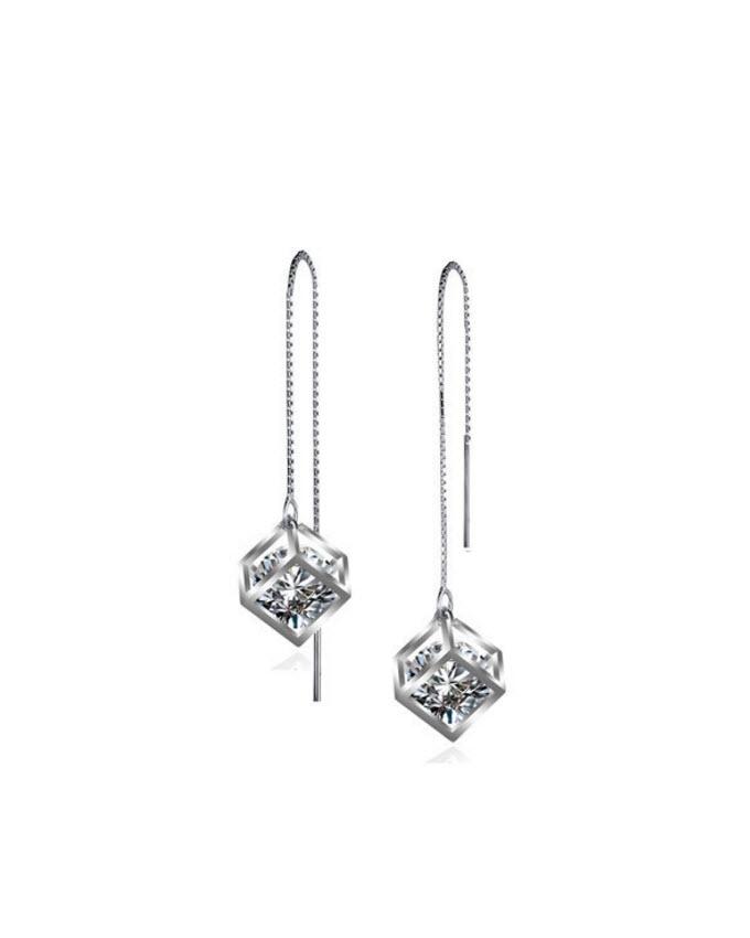 Silver Alloy Earrings for Women My Store