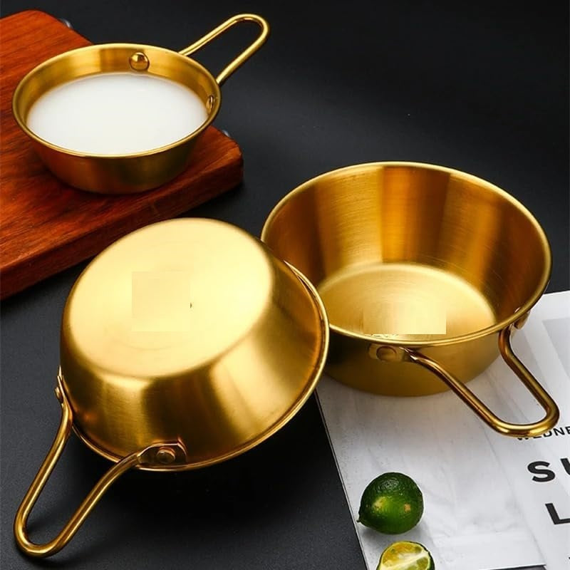 Korean-Style Steel Serving Bowls with Handle | Soup Bowls
