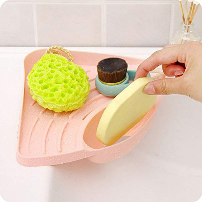 Sink Corner Rack with Tray Storage Organizer Techmanistan