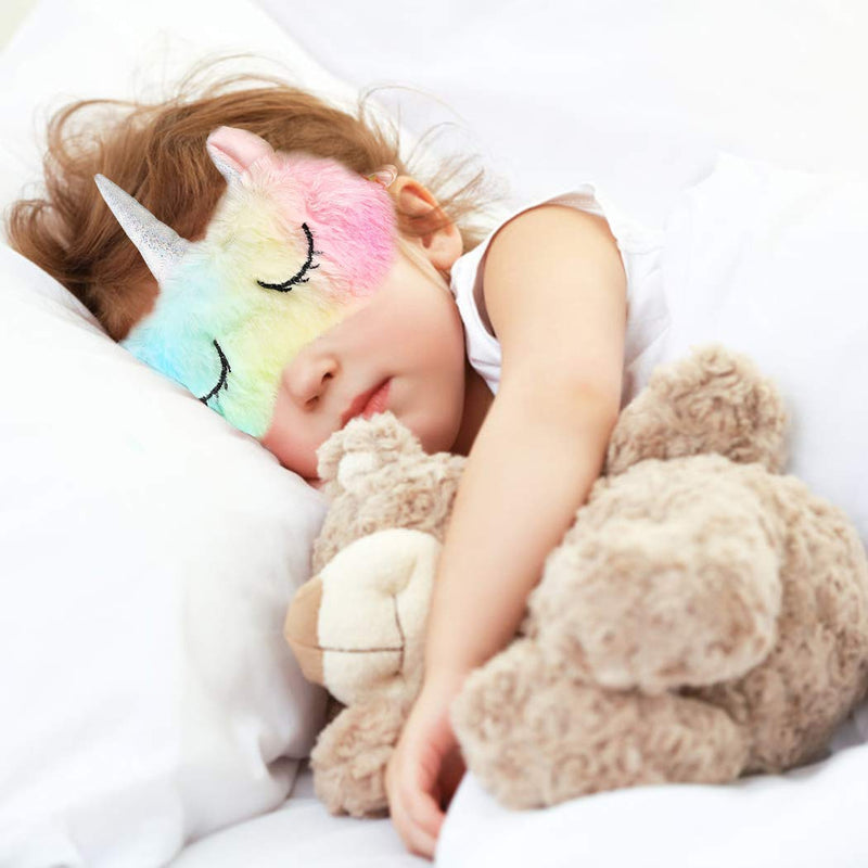 Soft Plush Unicorn Sleep Eye Mask – Random Color
