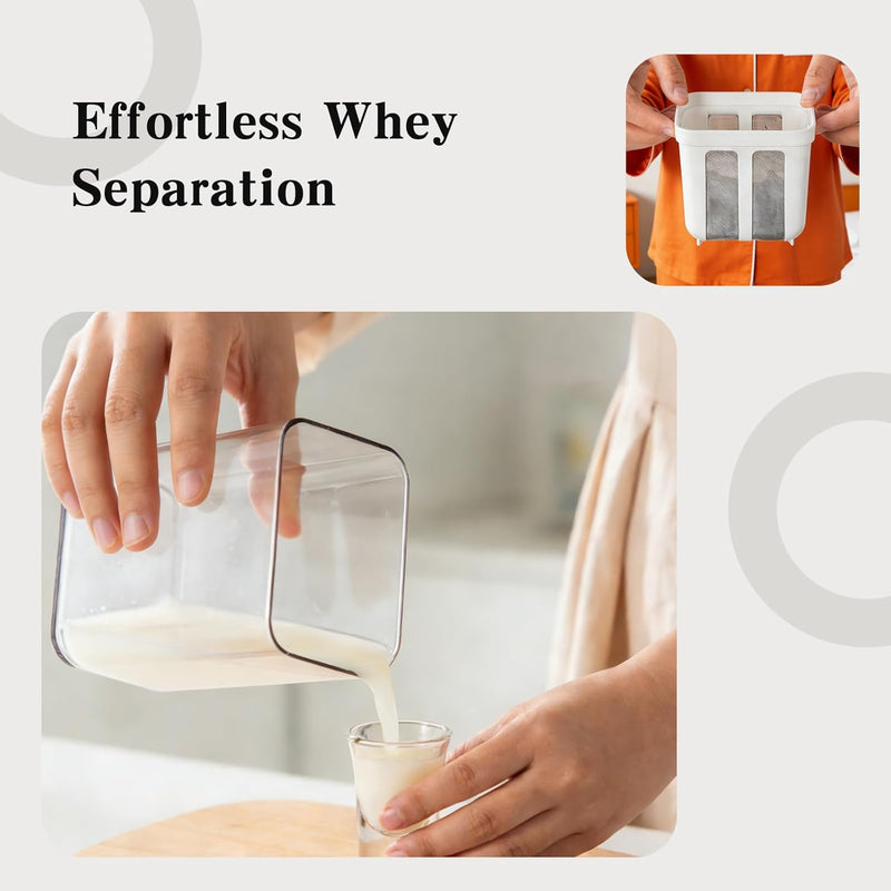 Fine Mesh Stainless Steel Yogurt Strainer with Lid