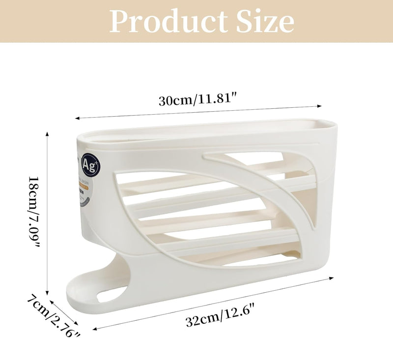 4Tier Eggs Dispenser, Egg Rolling Fridge Organizer