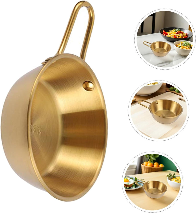 Korean-Style Steel Serving Bowls with Handle | Soup Bowls