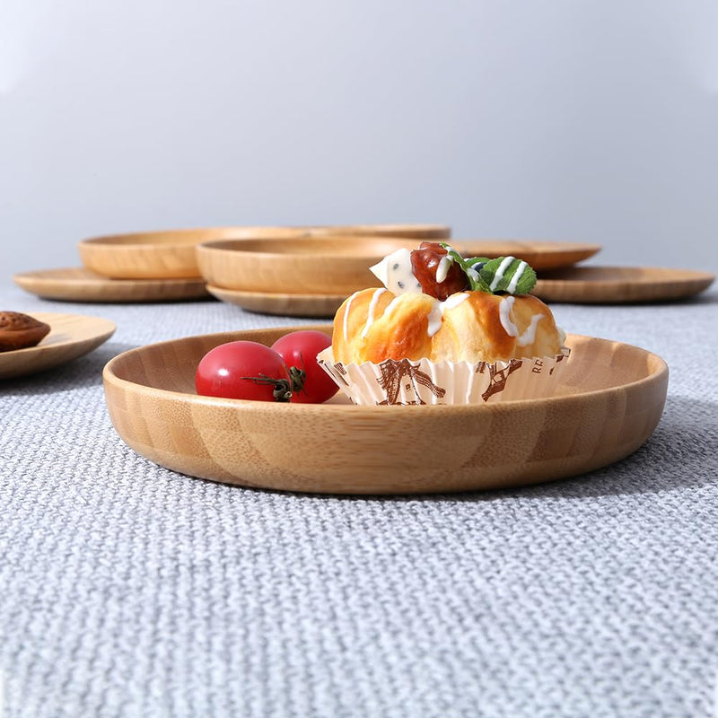 Round Bamboo Serving Plate