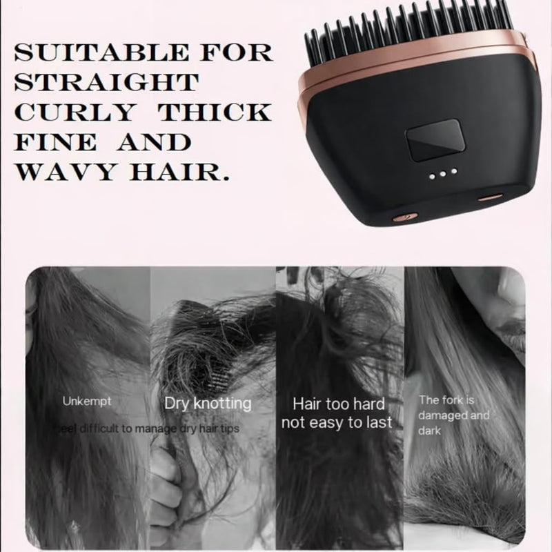 USB Rechargeable Multi-functional Portable Wireless Hair Straightening Comb