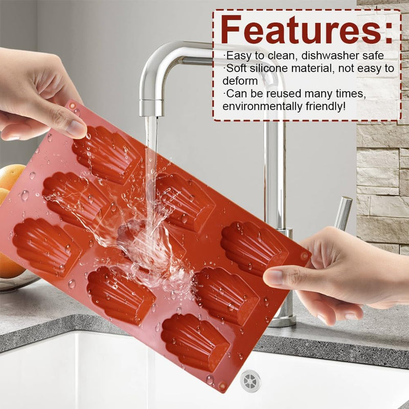 9 Cavity Shell Shape Silicone Chocolate Mold