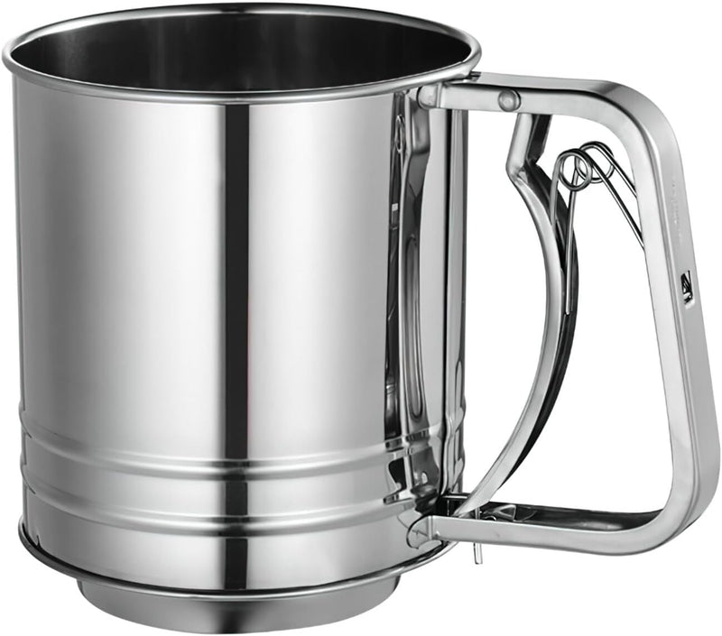Double Screen Stainless Steel Flour Sifter Cup