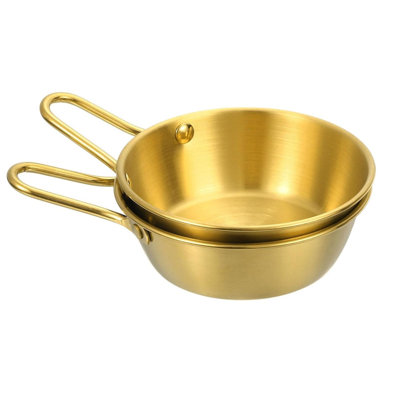 Korean-Style Steel Serving Bowls with Handle | Soup Bowls