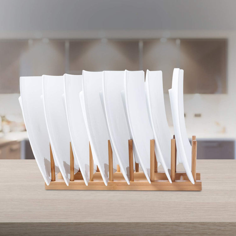 Bamboo Dish Drying Rack, 7 Slots