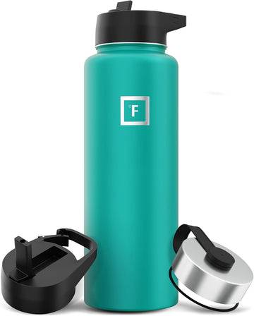 Vacuum Insulated Stainless Steel Sports Water Bottle with 3 Lids