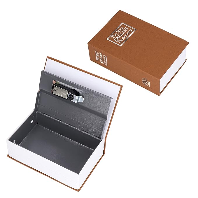 Dictionary Book Safe Storage Cash Money Jewelry Box Security Key Lock