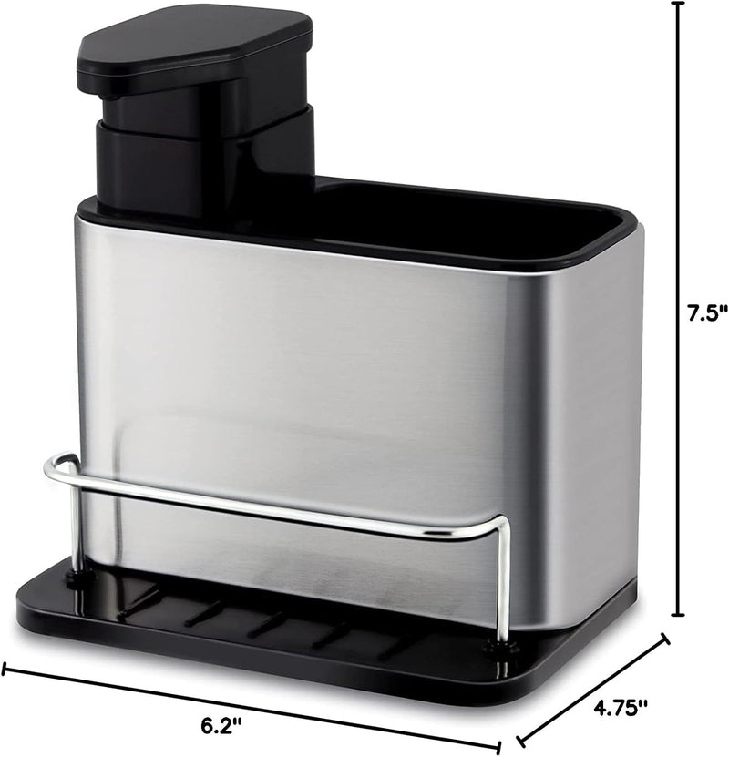 3in1 Soap Dispenser, Sponge Holder & Utensils Holder