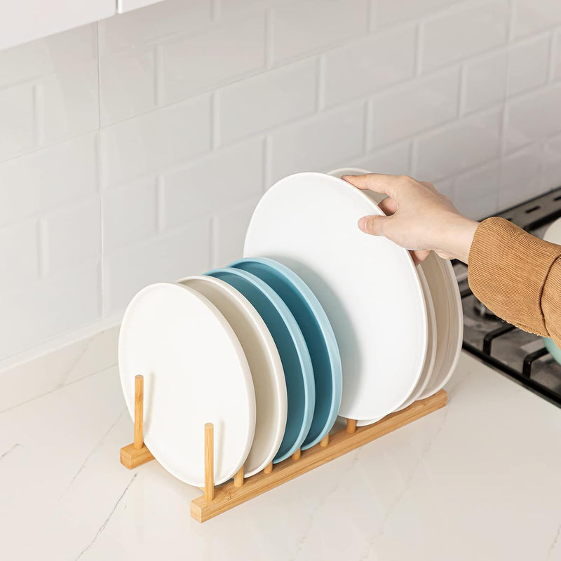 Bamboo Dish Drying Rack, 7 Slots