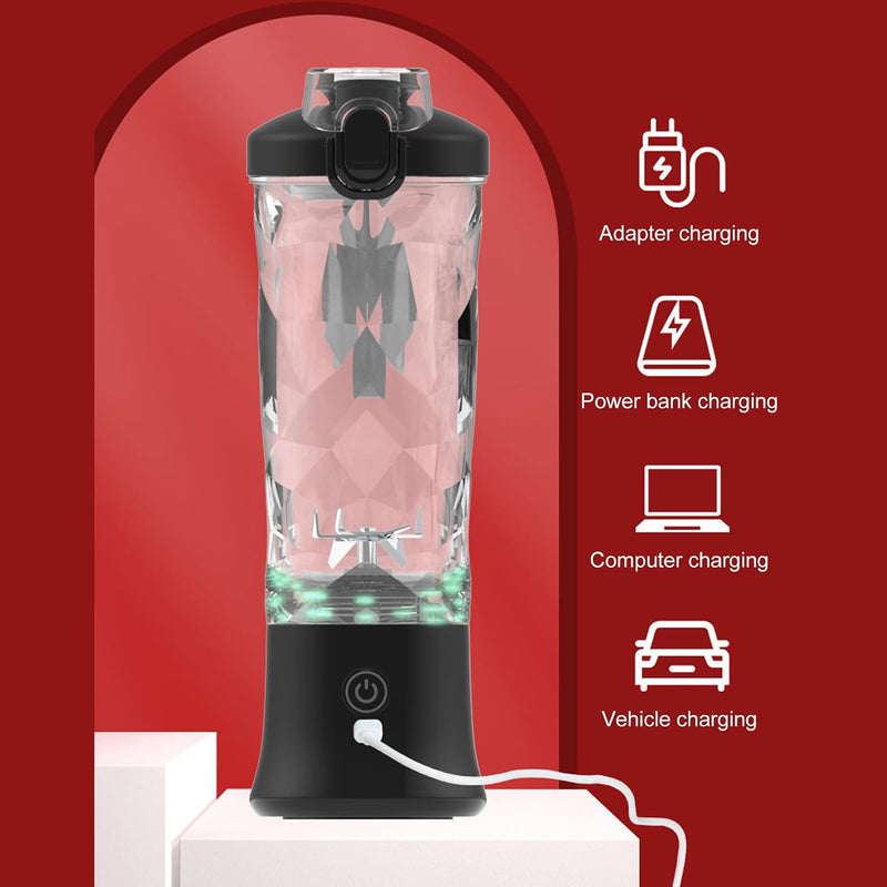 800ml Capacity Cordless Stainless Steel Blender with 6 Ultra Sharp Blades
