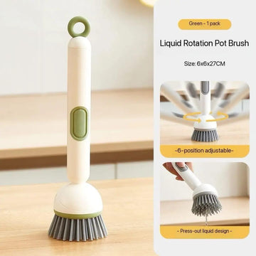 Rotating Long Handle Cleaning Brush with Soap Dispensing