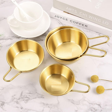 Korean-Style Steel Serving Bowls with Handle | Soup Bowls