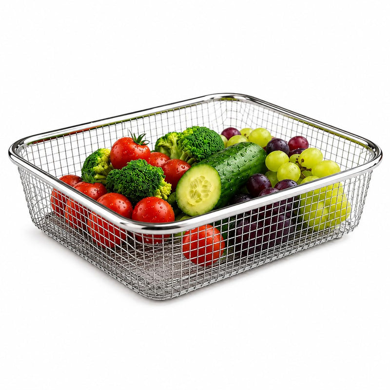 Stainless Steel Drainage Strainer Storage Basket Colander