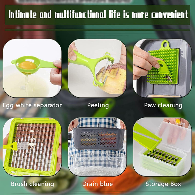 22in1 Nicer Dicer, Multifunction Vegetable Cutter Techmanistan